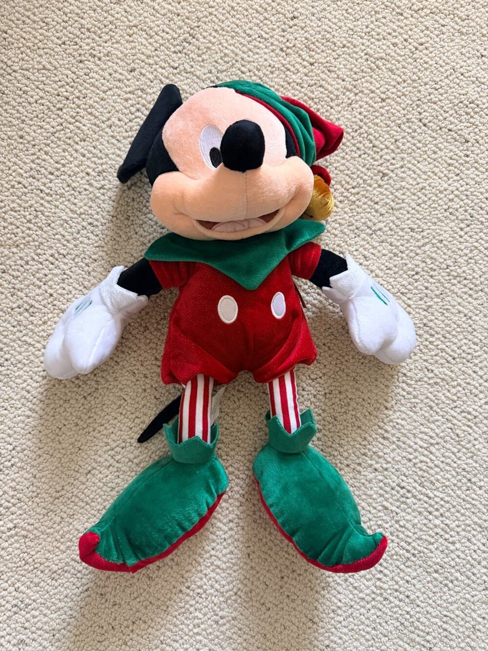 Disney Store 2009 Mickey Mouse Christmas Elf Plush 17" Exclusive Holiday NWT